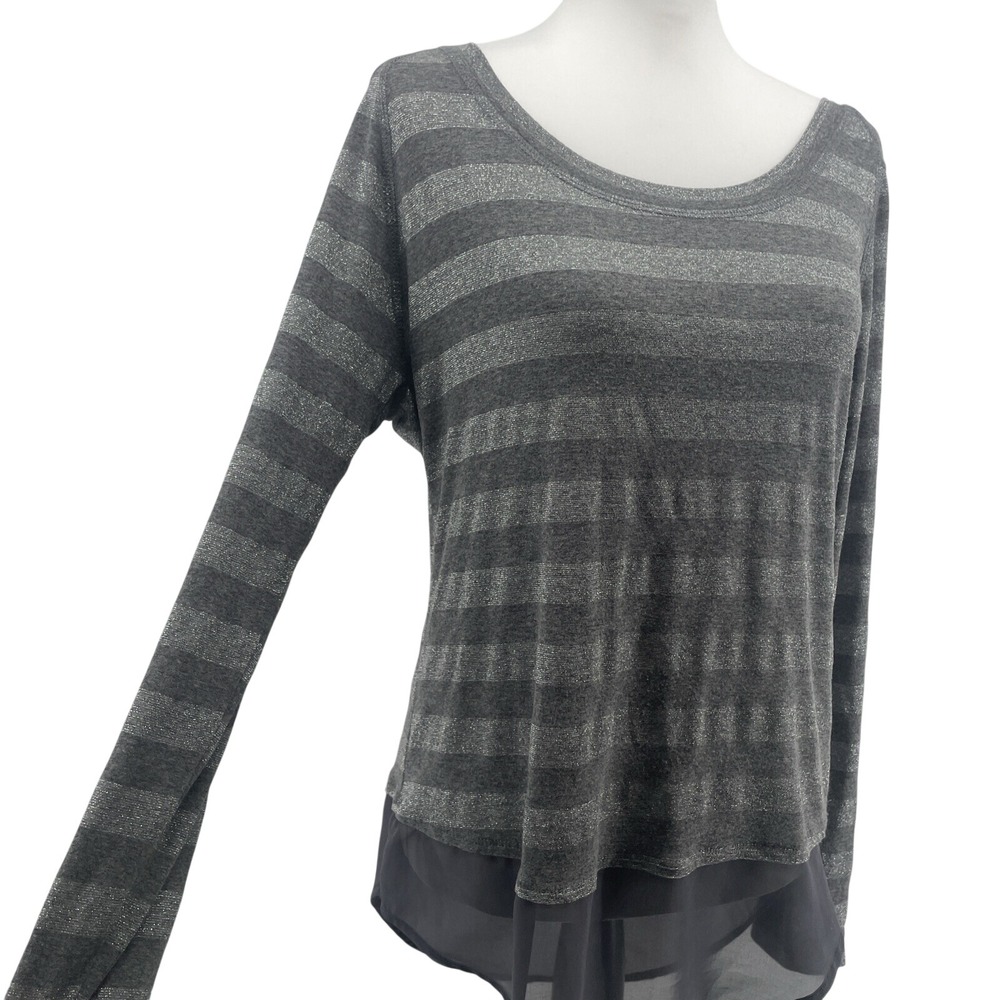 Grey Sparkle Top Women's‎ Small / Medium Whimsigoth Sheer Bottom Whimsical Artsy